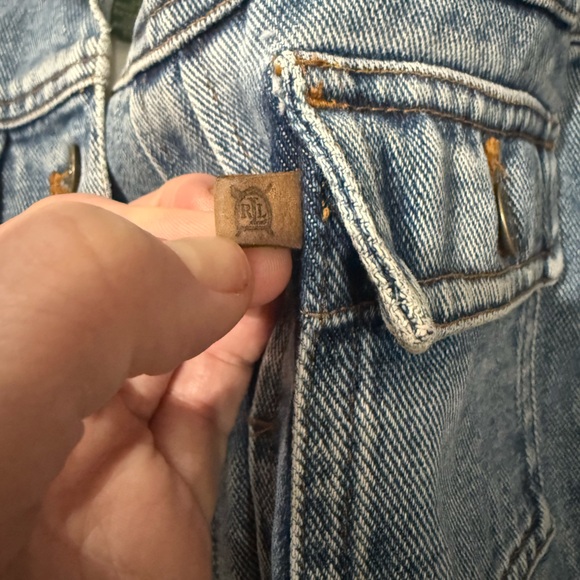 Lauren Jeans Co Ralph Lauren Sherpa Denim Jacket Women’s M Vintage Y2K - Picture 5 of 7